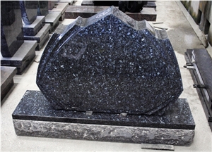 Blue Pearl Granite Upright Custom Monument & Tombstone