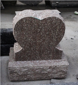 Chandler Pink G663 Polished Heart Monument & Tombstone