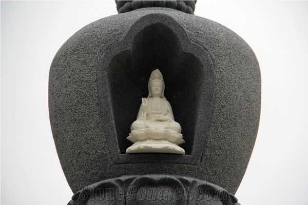 China Granite Chinese Buddhist Tower, G654 Grey Granite Sculpture & Statue