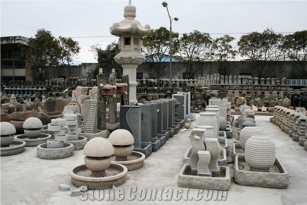 China Granite Garden Fountains, G682 Yellow Granite Garden Fountains