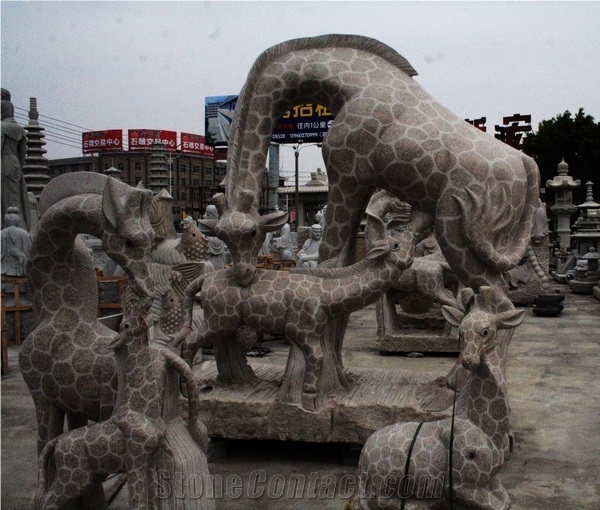 China Granite Giraffe Sculpturer