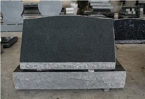 Dark Gray G654 Polished Cemetery Slant Marker Tombstone