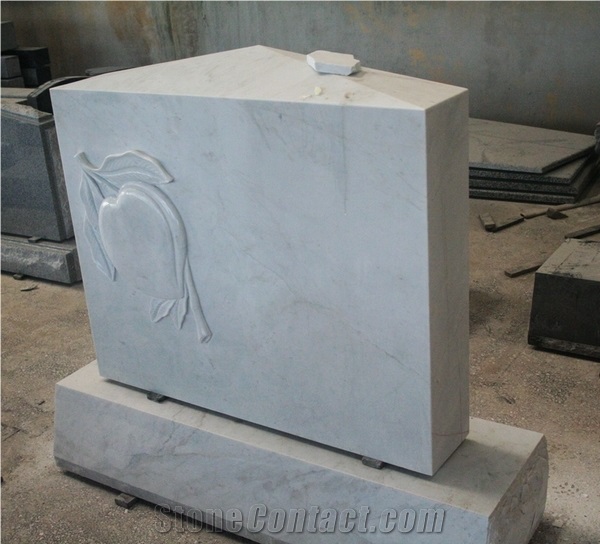 Hunan White Marble Polished Carved Tombstone & Monument