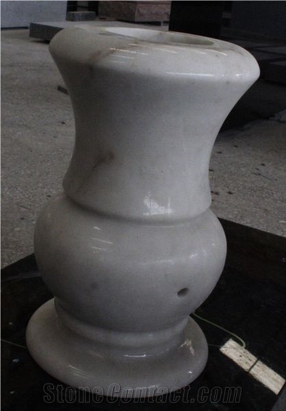 Hunan White Marble Polished Monumental Vases
