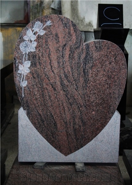 Indian Juparana Polished European Style Tombstone & Monument