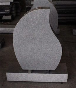 Light Gray G633 Polished Upright Teardrop Monument & Tombstone