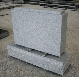 Light Gray G633 Steeled Upright Tombstone & Monument