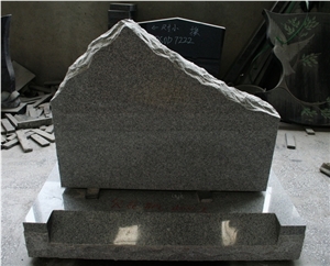 Light Gray Polished Mountain Top Tombstone & Monument