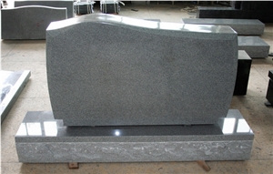 Light Gray Polished Upright Tombstone & Monument