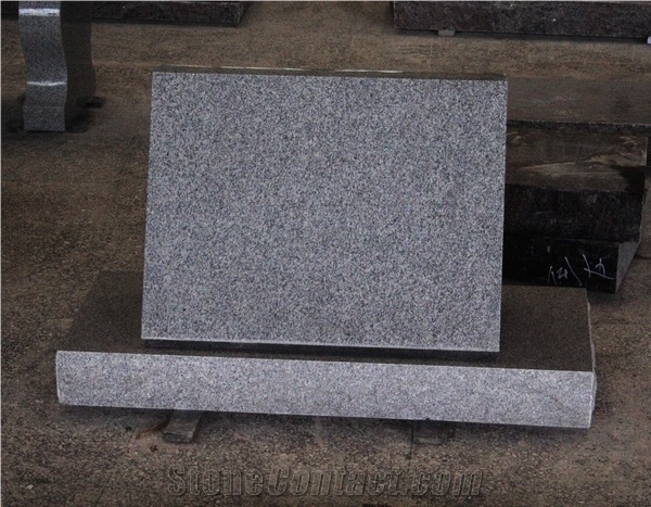 Light Grey G633 Polished Cemetery Slant Marker Tombstone