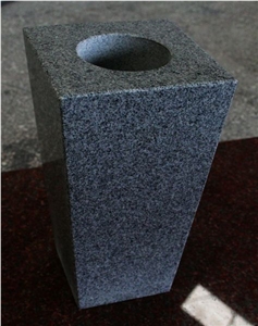 Light Grey Polished G633 Square Monumental Vase