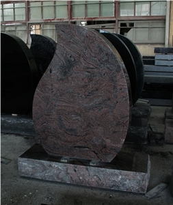 Paradiso Granite Polished Upright Teardrop Monument & Tombstone