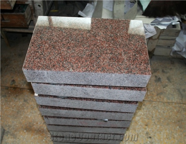 Shandong Imperial Rose Granite Marker Monument & Tombstone