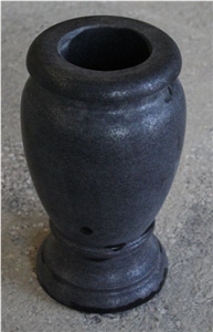 Shanxi Black Honed Round Monumental Vase