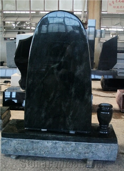 Tropical Green Polished Upright Tombstone & Monument