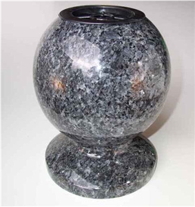 Grave Vase with Labrador Claro Granite