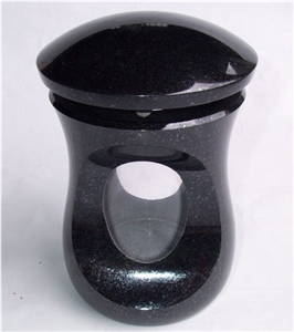 Swedish Standard Bonaccord Black Granite Grave Lamp - Design Petit