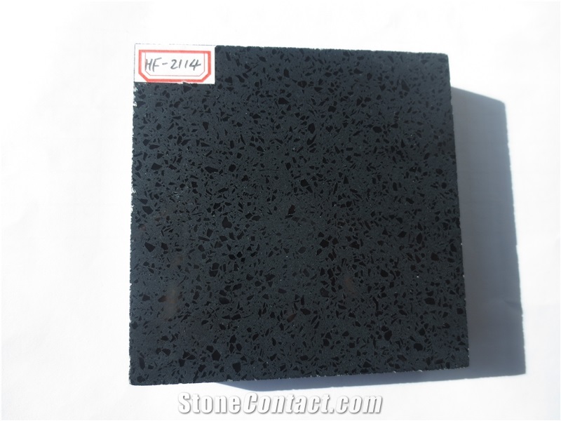 Black Color Quartz Stone for Cabinet/Kitchen Countertops