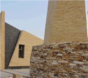 Beige Slate Cultured Stone for Wall Cladding