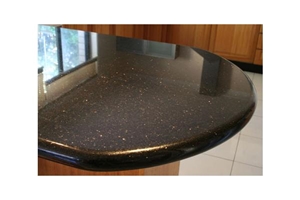Black Galaxy Granite Countertops,India Black Granite Kitchen Tops