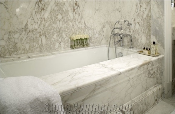 Calacatta Gold Marble Bathtub Deck,Italy Calacatta White Marble Bathtub Surround