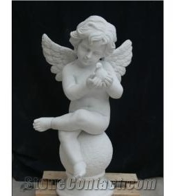Child Angel Status & Sculpture,Beautiful Adult Angel Sculpture,White Marble Angel