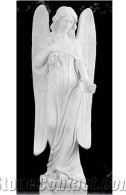 Child Angel Status & Sculpture,Beautiful Adult Angel Sculpture,White Marble Angel