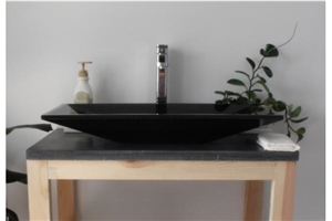China Black Granite Kitchen & Bathroom Sinks,Shanxi Black Granite Round Sinks