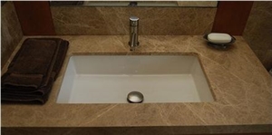 China Light Emperador Marble Countertop,China Brown Marble Kitchen & Bathroom Sinks,Solid Surface Round Brown Sinks