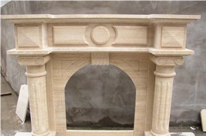 Egyptian Yellow Marble Fireplace