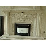 Filetto Rosso Marble Fireplace
