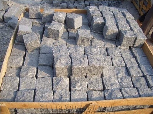 G654 Granite Cube Stone,Padang Dark Paving Stone,G654 Grey Granite Cobble Stone