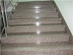 G664 Granite Stairs & Steps,Luoyuan Red Granite Polished Stairs,Own Factory G664 Granite Steps