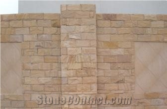 High Quality Yellow Quartzite Mushroom Stone for Wall
