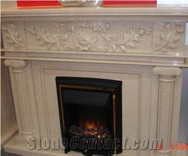 Home Decoration Elegant Natural Indoor Carved Marble Fireplace