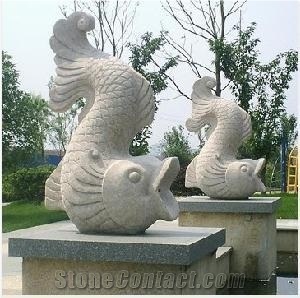 Kinds Of Animal Sculpture Animal Status, Grey Granite Animal Sculpture, Handcarved Animal Sculptures