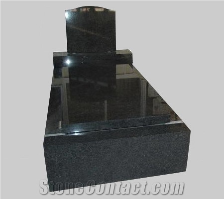 Own Quarry,High Quality Competitive Price Western Style,Shanxi Black Granite Angel Heart Cross Tombstones & Monuments