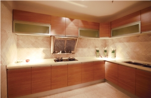 Polished Solid Marble Crema Marfil Marble Kitchen Countertops with Sinks with Competitive Price and High Quality