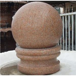 Red Granite Fountain Ball,Decorative Waterfall Granite Rolling Ball Fountains