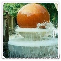 Red Marble Fountain Ball,Marble Rolling Ball Fountains