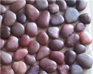 Red Marble Pebble Stone,Natural Polished Red Marble Pebbles