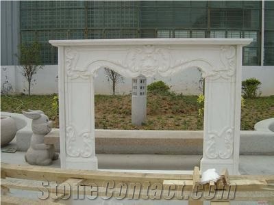 Royal Botticino Marble Fireplace