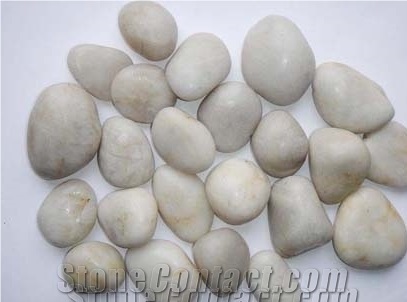 White Marble Pebble Stone,Natural Snow White Marble River Stone