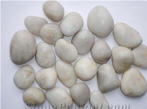 White Marble Pebble Stone,Natural Snow White Marble River Stone
