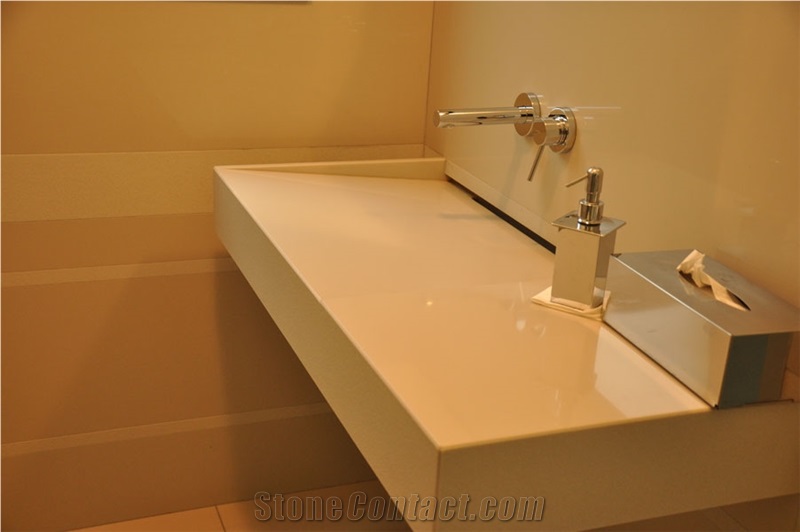 Beige Marble Bathroom Vanity Tops
