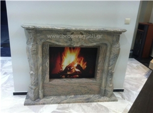 India Juparana Granite Fireplace