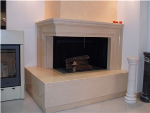 Epidauros Beige Marble Fireplace