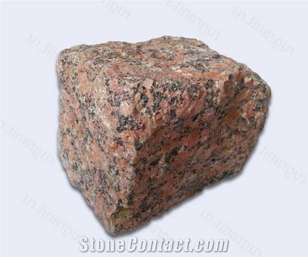 Omelyanivske Granite, Maple Red Granite Chopped Cobble Stone