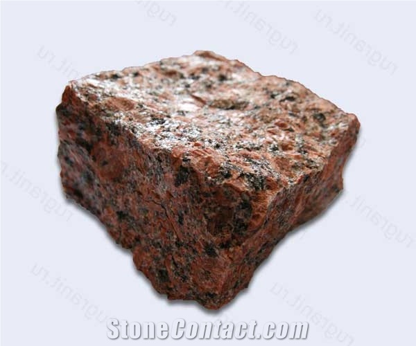 Rosso Toledo Granite-Emeljanov Granite Chopped Cobble Stone