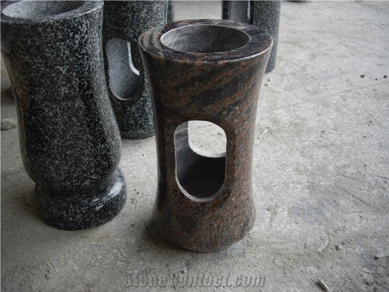 Granite Urn, Vase & Bench